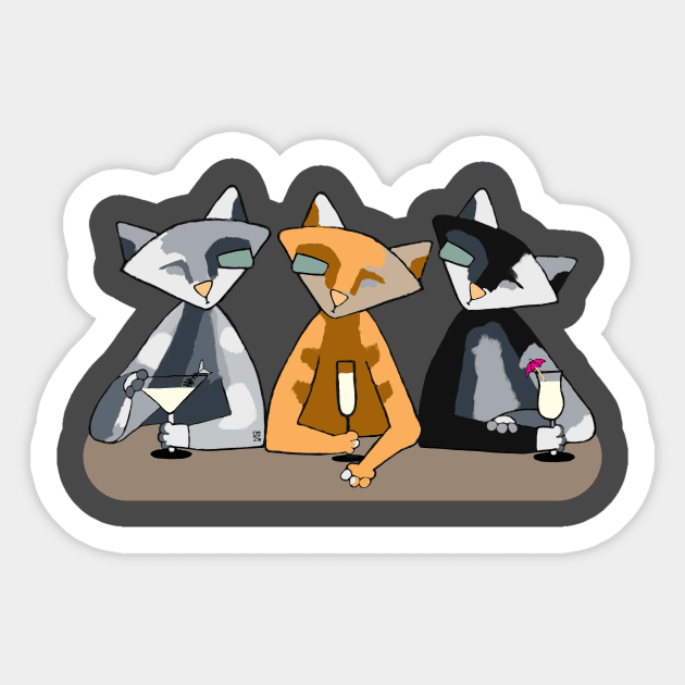 Cat Bar Sticker by LumpyLintbunny